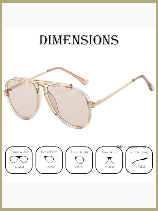 Classic Oversized Aviator Sunglasses UV400 Pilot Shades Composite main image 4